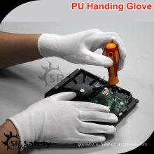 SRSAFETY 13G Вязаная нейлоновая полиуретановая перчатка / рабочие перчатки, изготовленные из высококачественных перчаток Китая